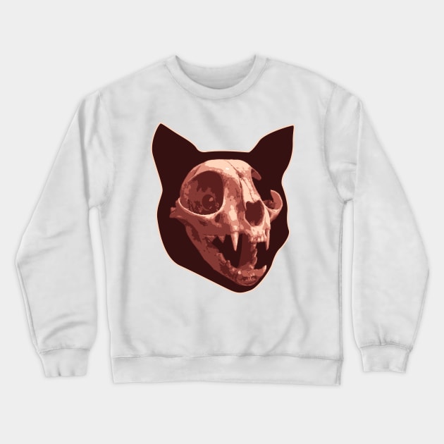 Cat Skull Crewneck Sweatshirt by HiPolly